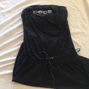 Black tube top Bebe logo dress